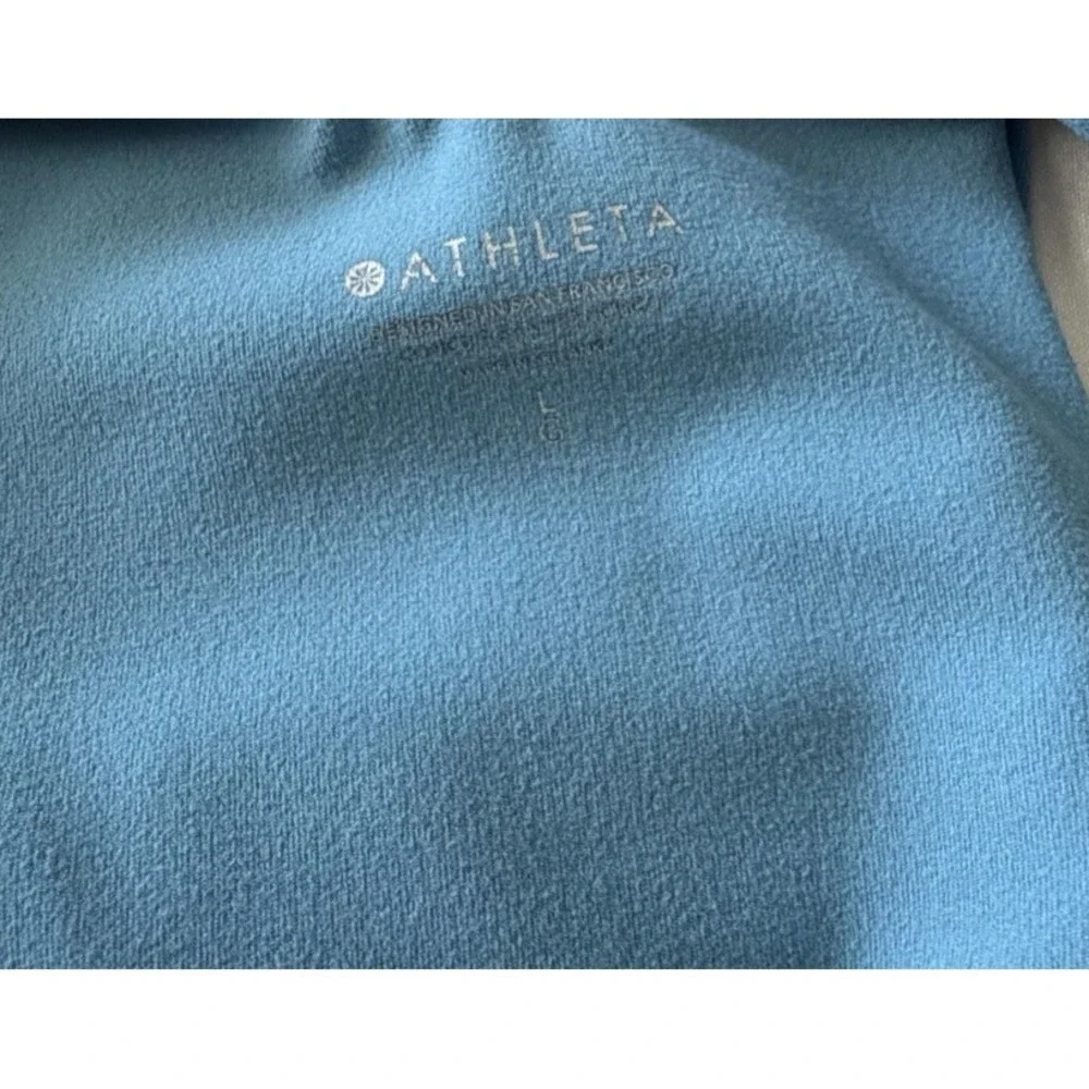 Athleta Racerback Crop Tank Top Womens Size Large Blue Athletic Workout‎ Lined